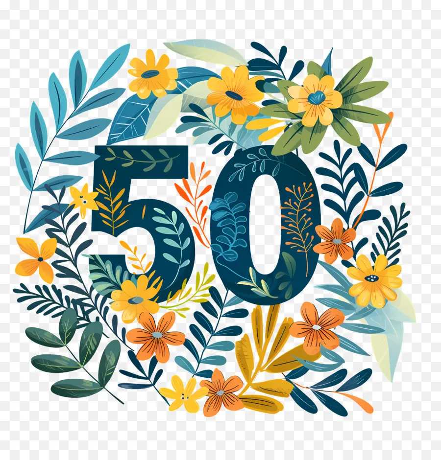 عدد 50，الذكرى ال50 PNG