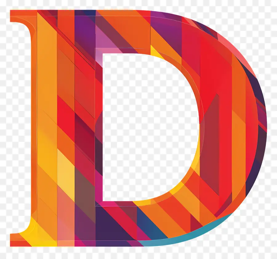 الرسالة D，تصميم الملونة PNG