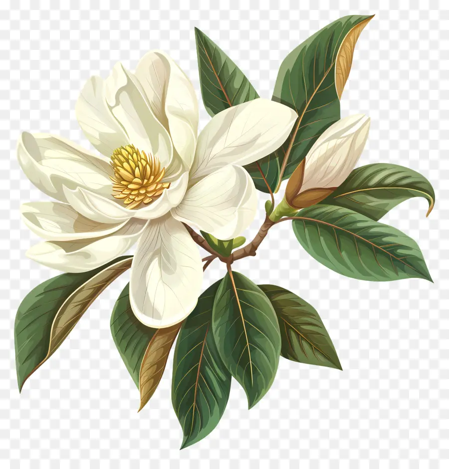 زهرة ماغنوليا，الأبيض ماغنوليا PNG