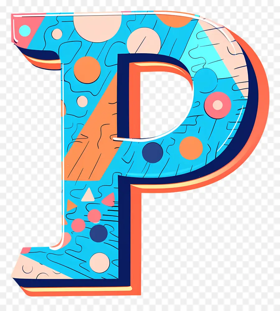 الرسالة P，الأزرق PNG