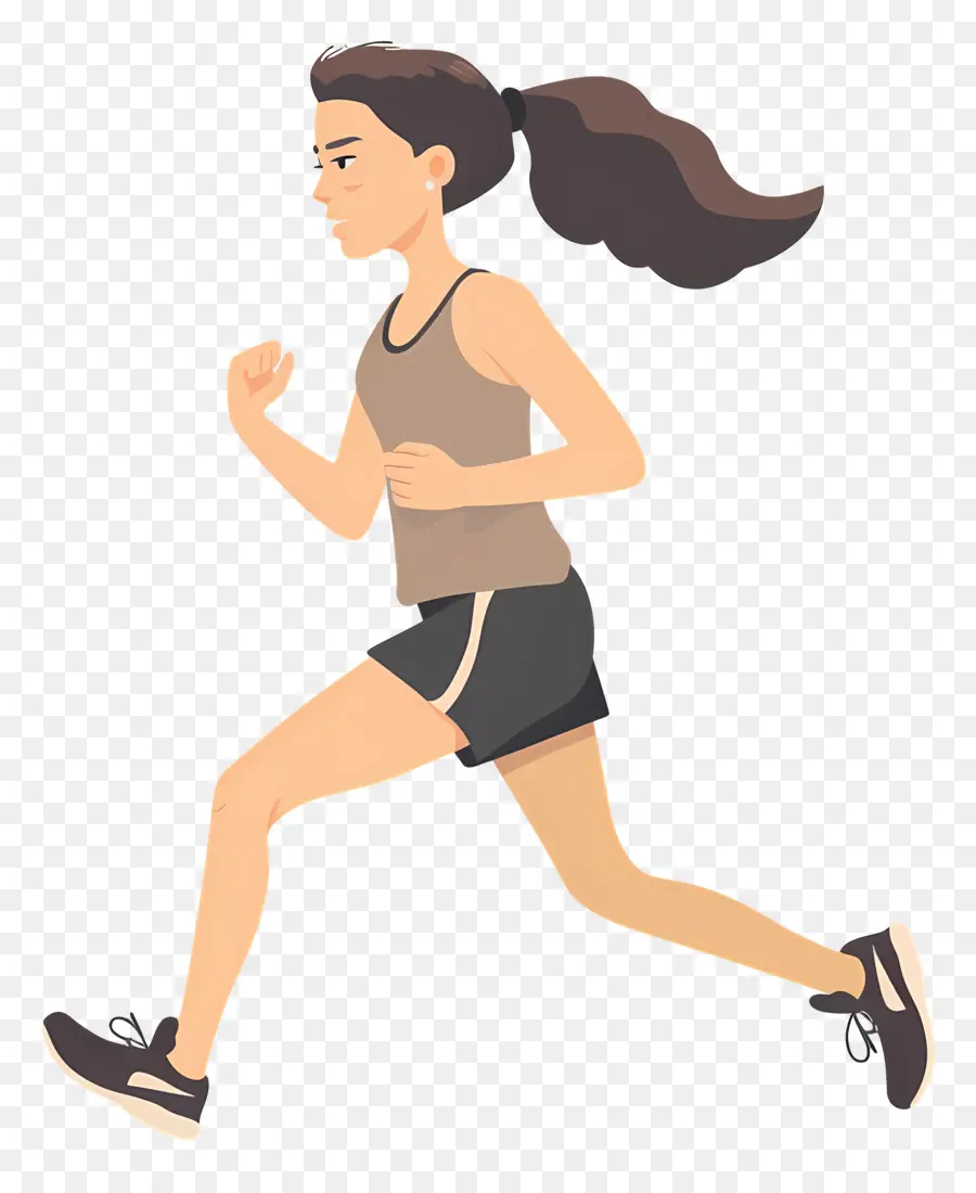 امرأة الركض，تشغيل PNG
