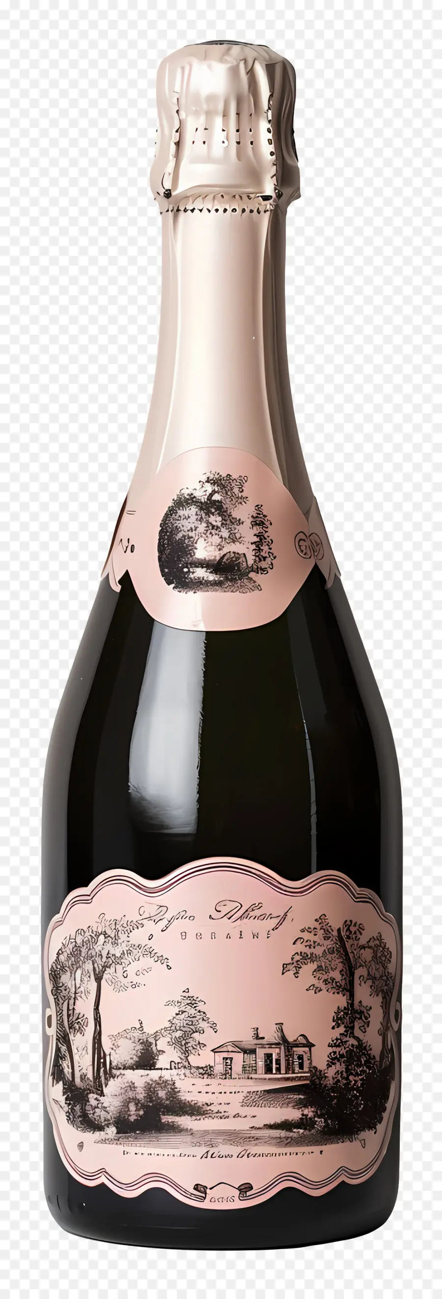 الشمبانيا，النبيذ الوردي PNG