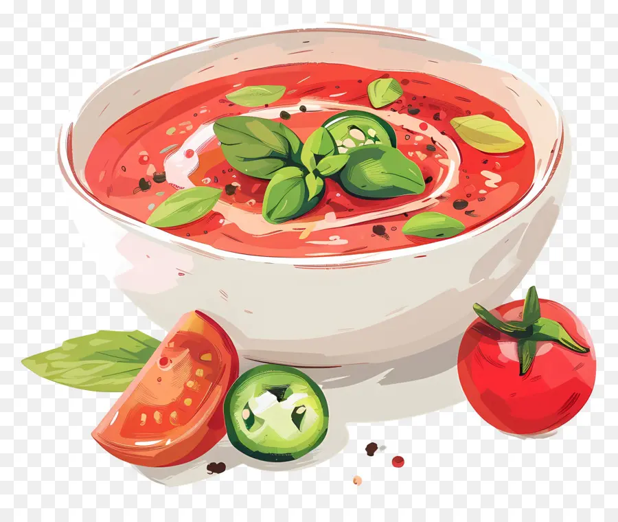 جازباتشو，حساء الطماطم PNG