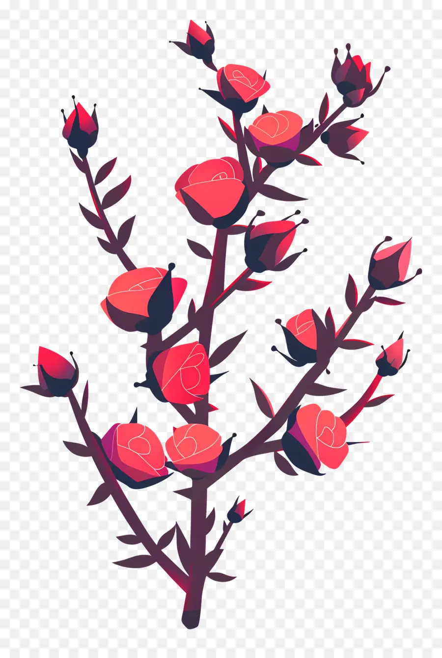 روز الأشواك，الزهور الوردية PNG