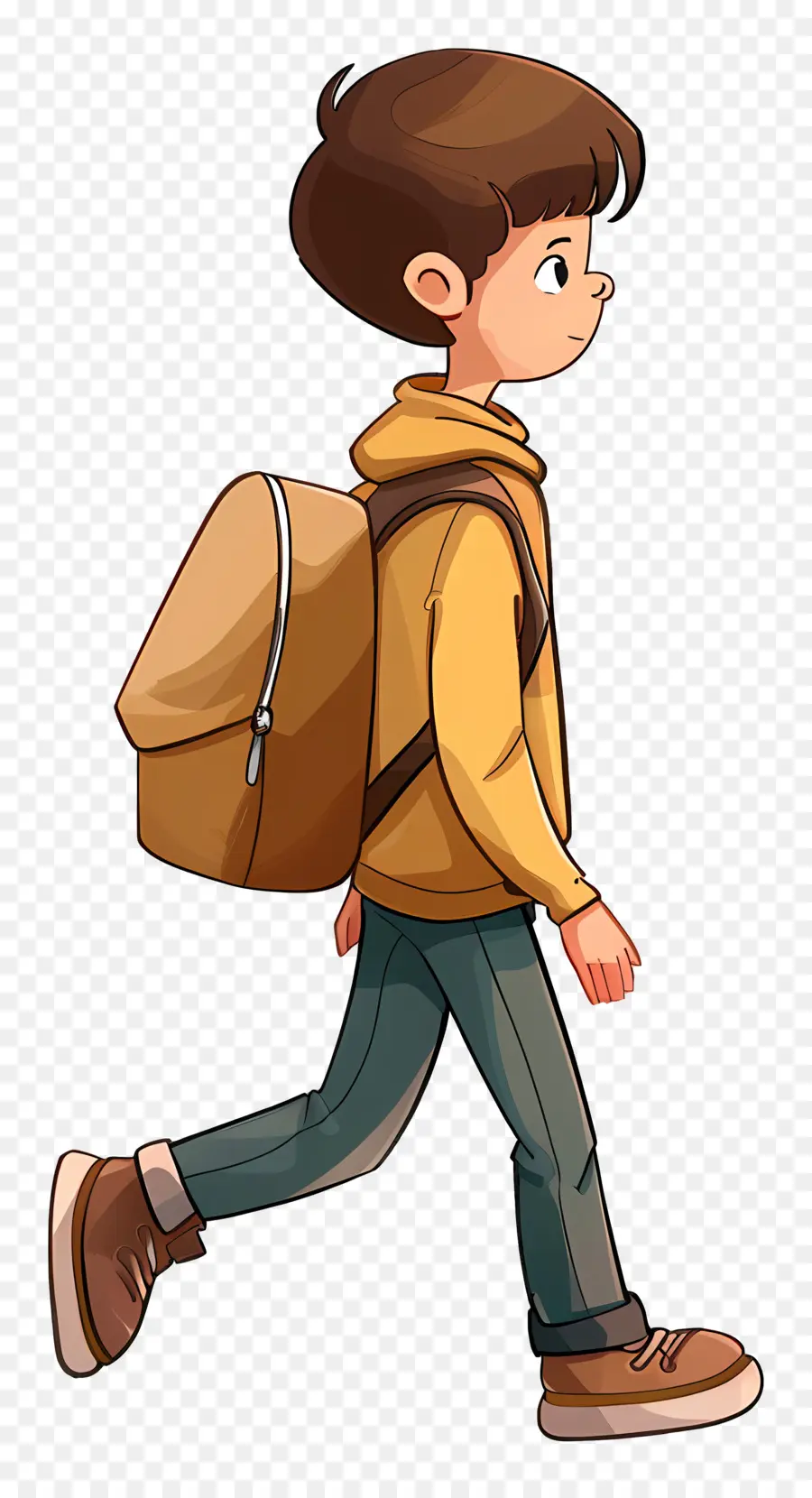 صبي يسير，المشي الطالب PNG