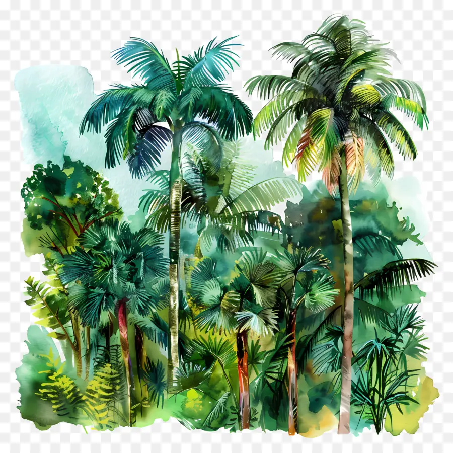 الغابات الاستوائية，أشجار النخيل PNG