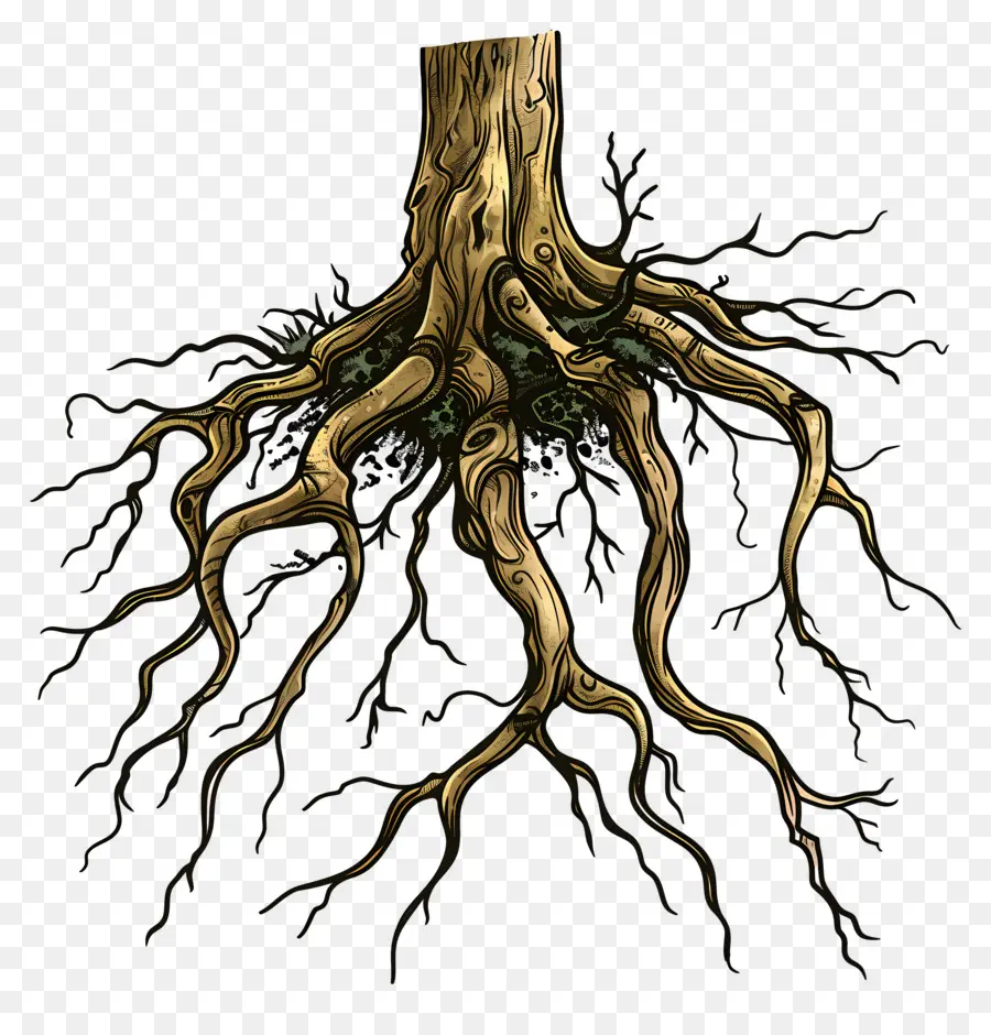 جذر النبات，جذور الشجرة PNG