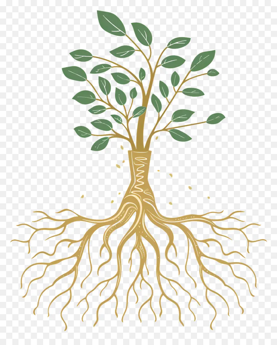 جذر النبات，شجرة PNG