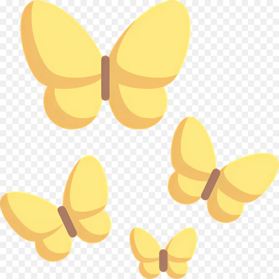 فراشة，الفراشات الصفراء PNG