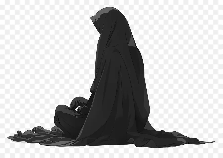 امرأة في الحجاب，التأمل PNG