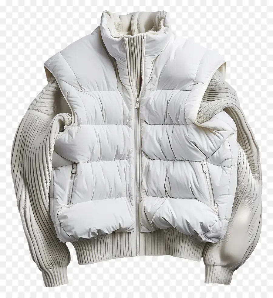 معطف الشتاء，سترة بيضاء أسفل PNG