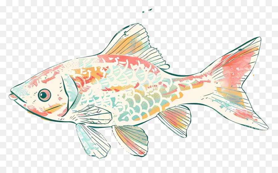 الكرتون الأسماك，الأسماك الملونة PNG