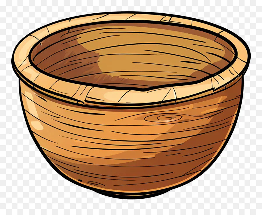 وعاء خشبي，البلوط PNG