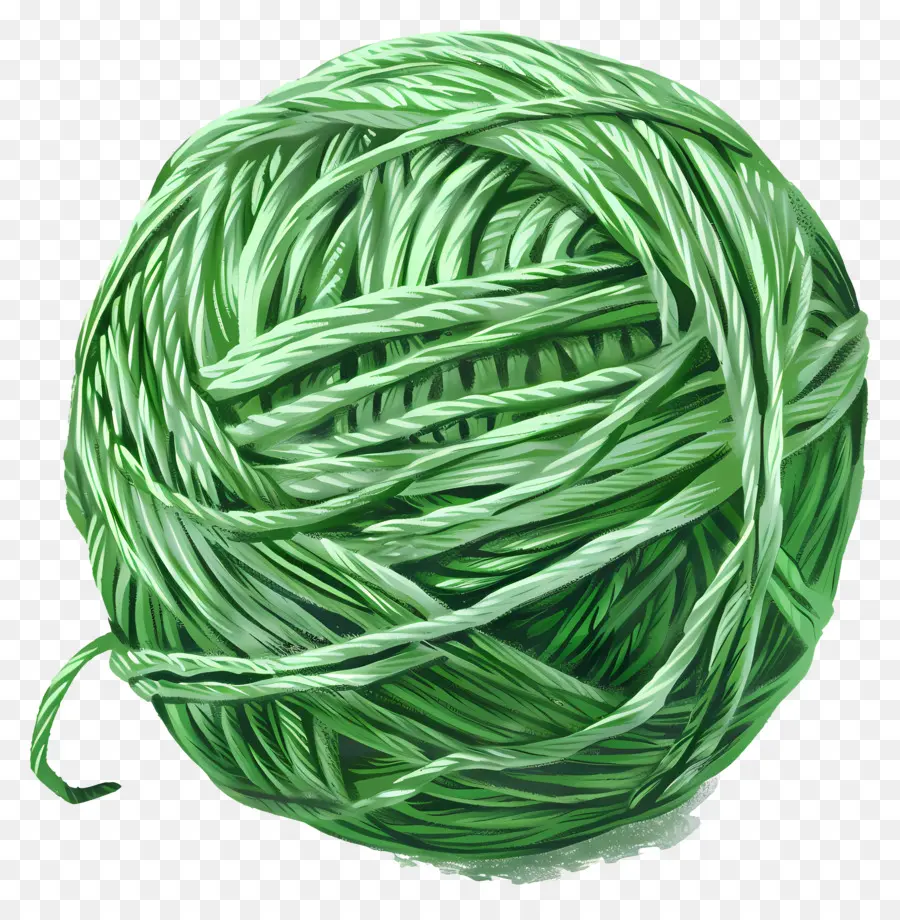 كرة الغزل الخضراء，غزل أخضر PNG