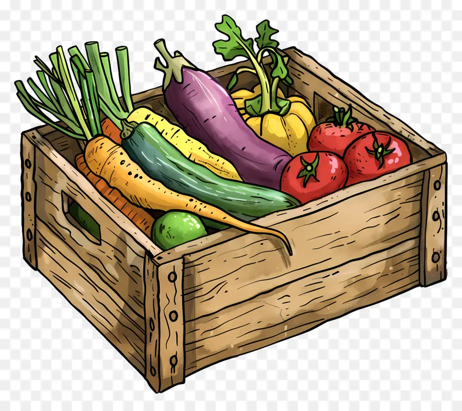 صندوق الخضار，الخضروات الطازجة PNG