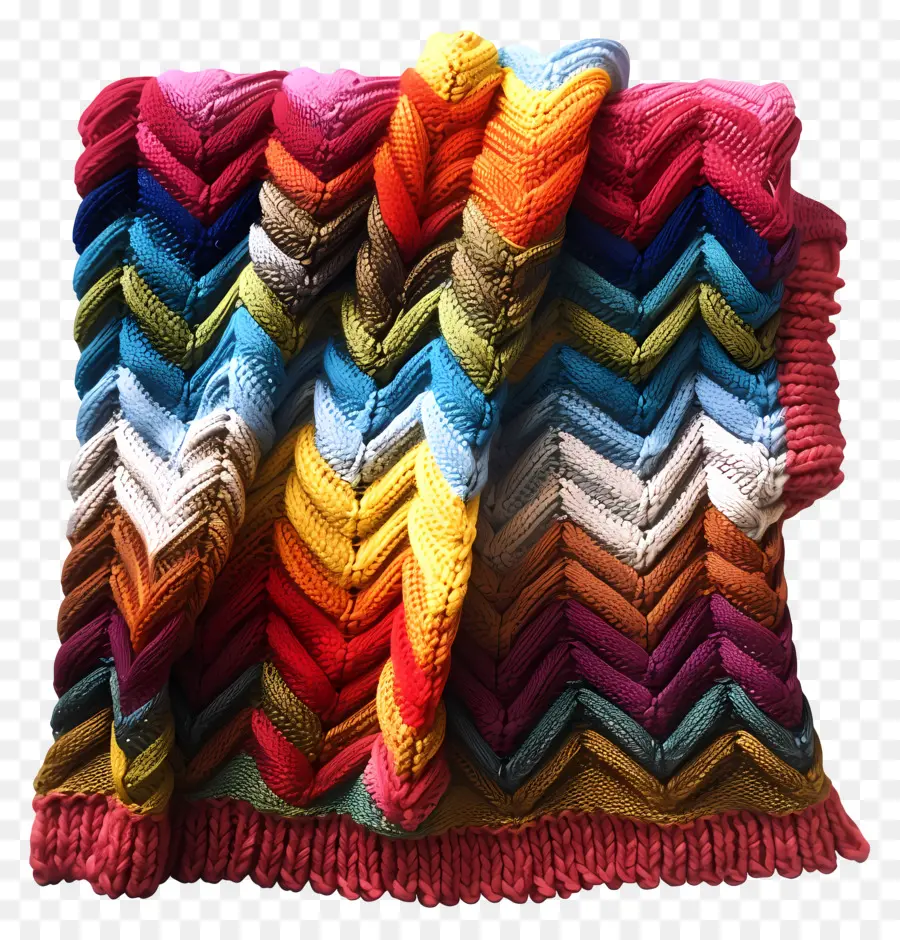 بطانية محبوكة，بطانية متعددة الألوان PNG