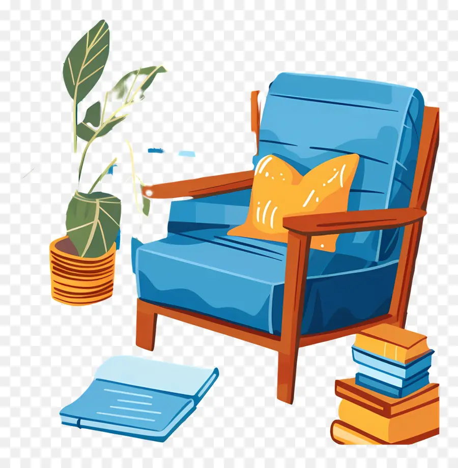 مكتبة，كرسي بذراعين في الهواء الطلق PNG