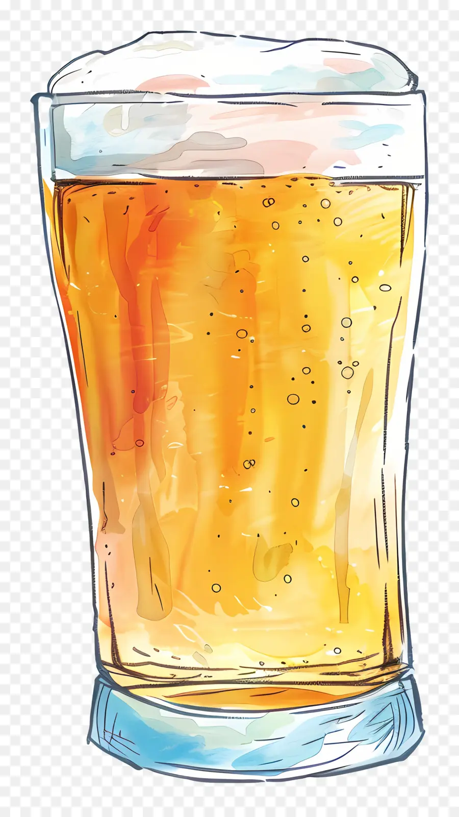 البيرة الكرتون，الرسم بالألوان المائية PNG
