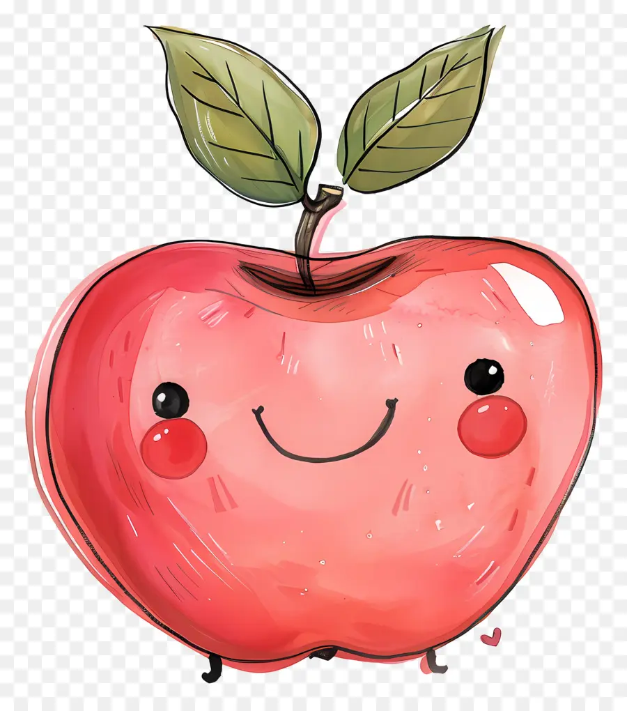الكرتون أبل，تفاحة تبتسم PNG