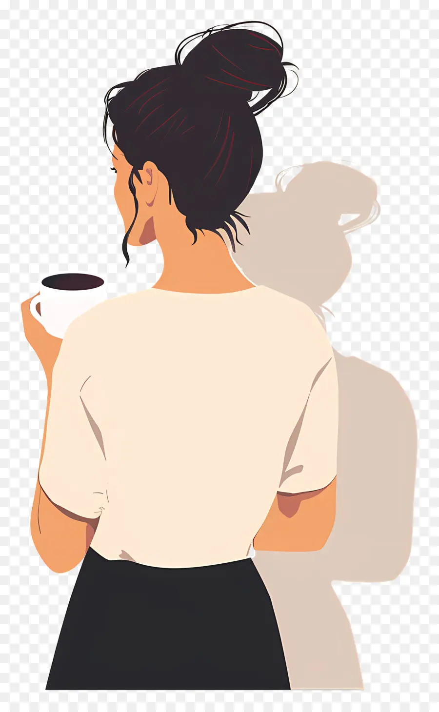 امرأة شرب القهوة，امرأة PNG