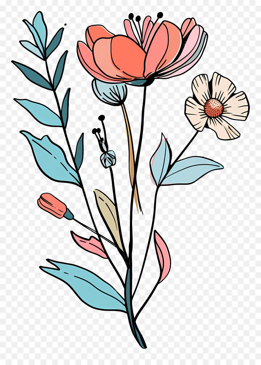 الكرتون زهرة，الزهور PNG