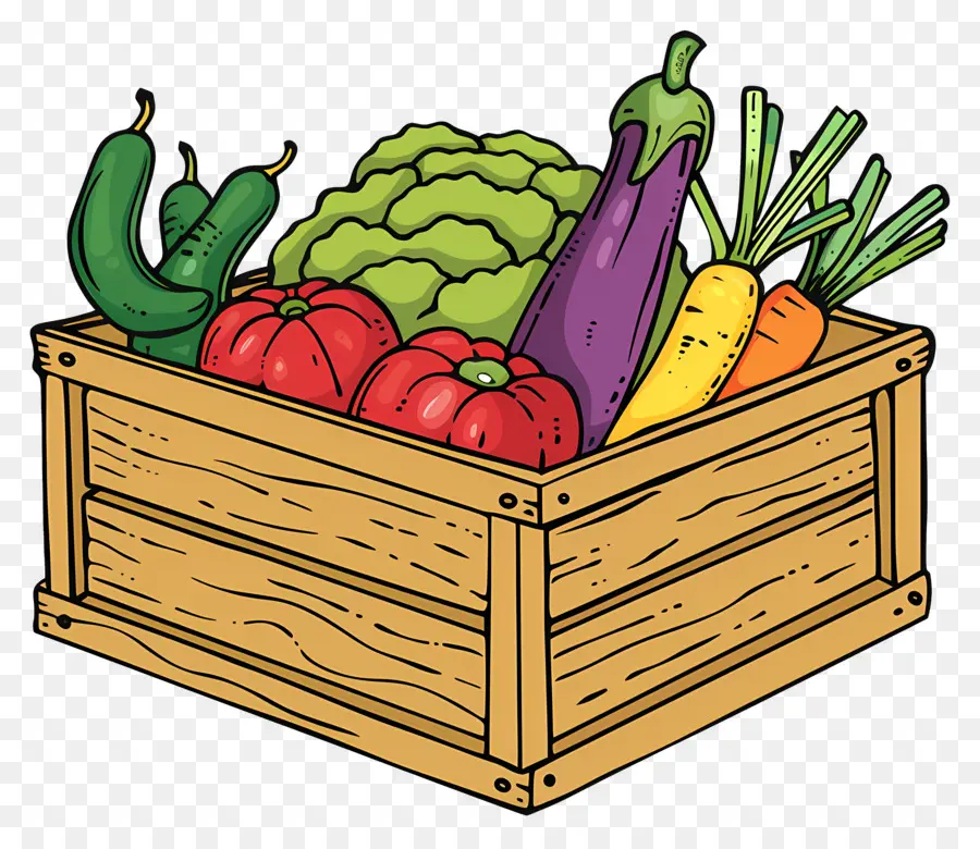 صندوق الخضار，الخضروات PNG