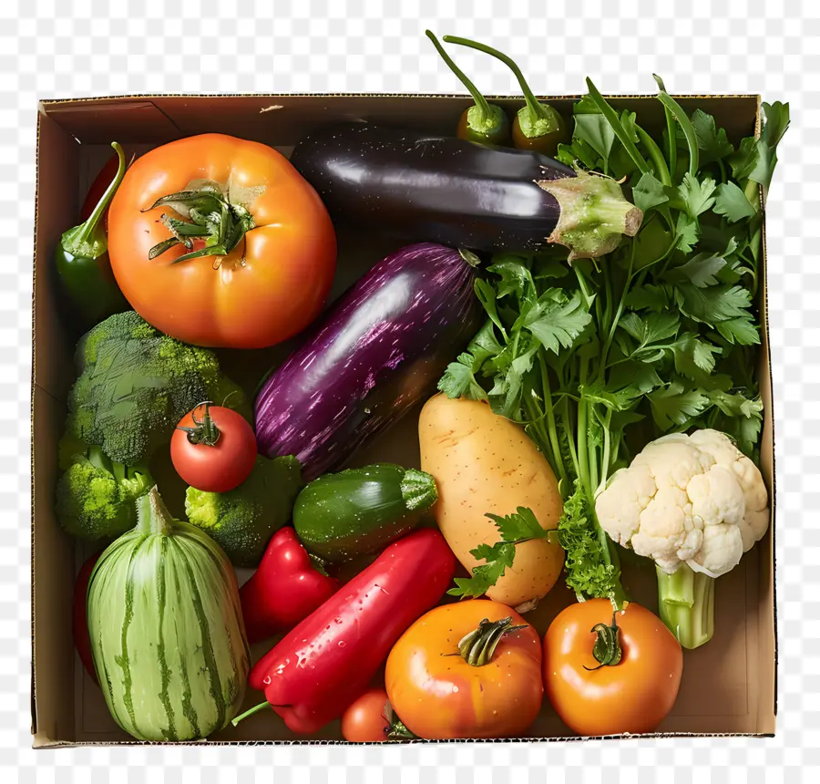 صندوق الخضار，الخضروات الطازجة PNG