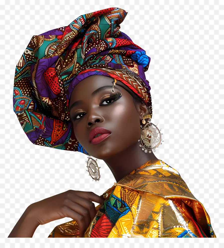 امرأة أفريقية，رأس PNG