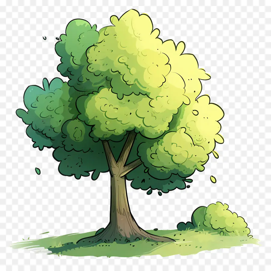 الكرتون شجرة，شجرة خضراء PNG
