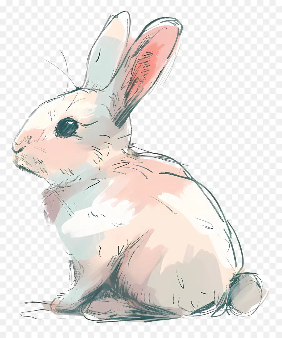 الكرتون الأرنب，الأرنب الأبيض PNG