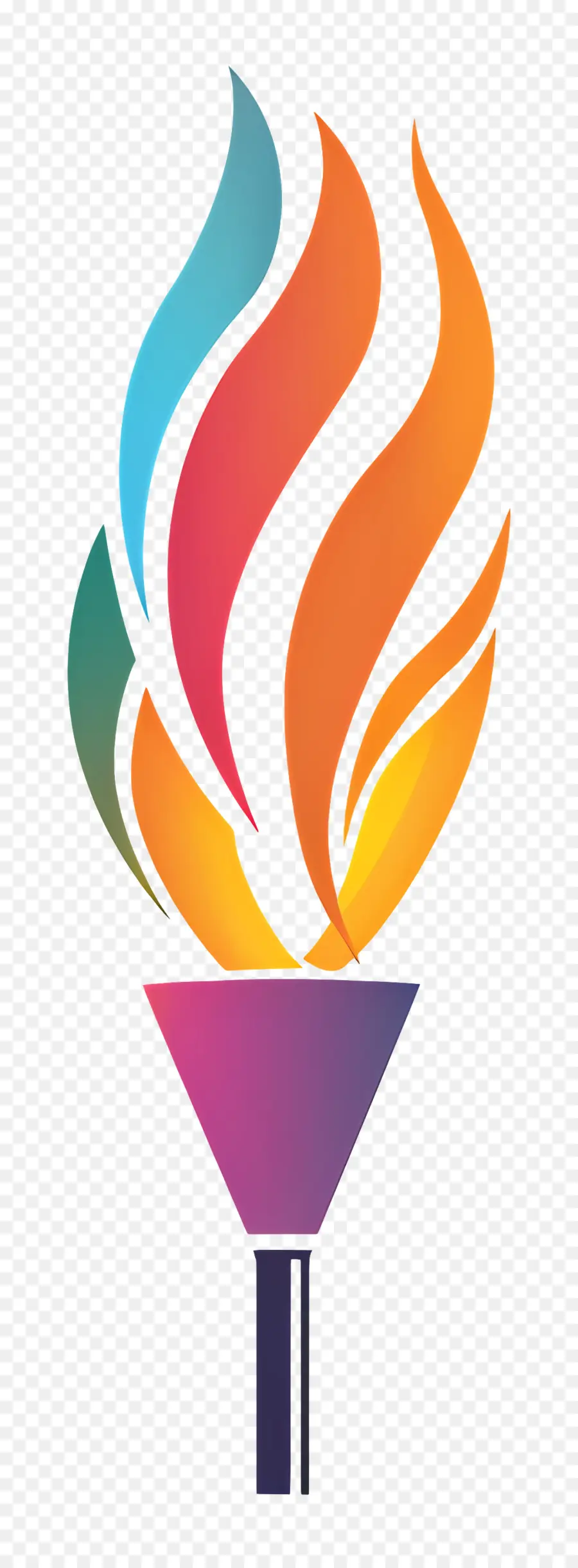 الشعلة الأولمبية，الشعلة المشتعلة PNG