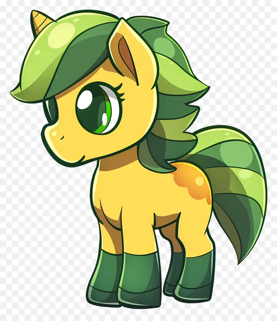 الحصان لطيف，يونيكورن الأخضر PNG