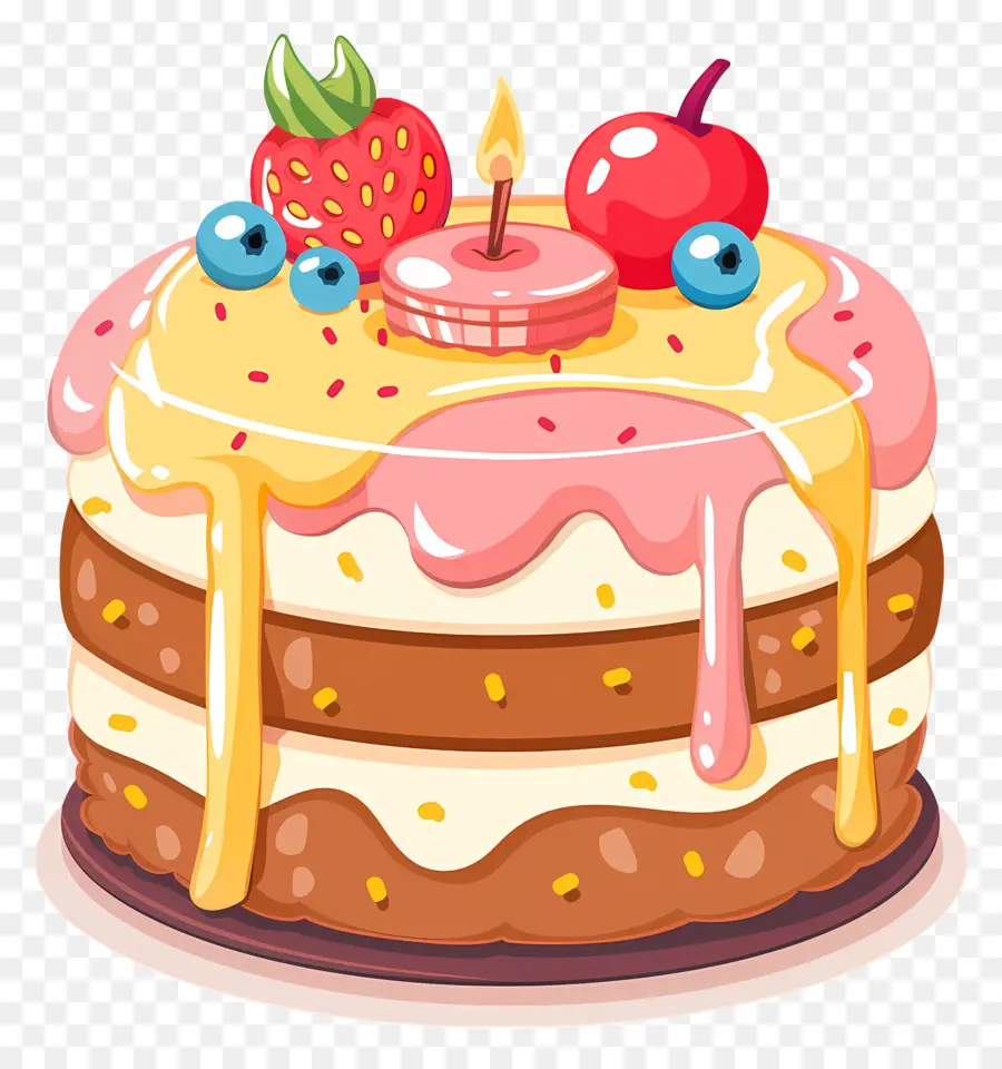 كعكة لطيفة，كعكة عيد ميلاد PNG