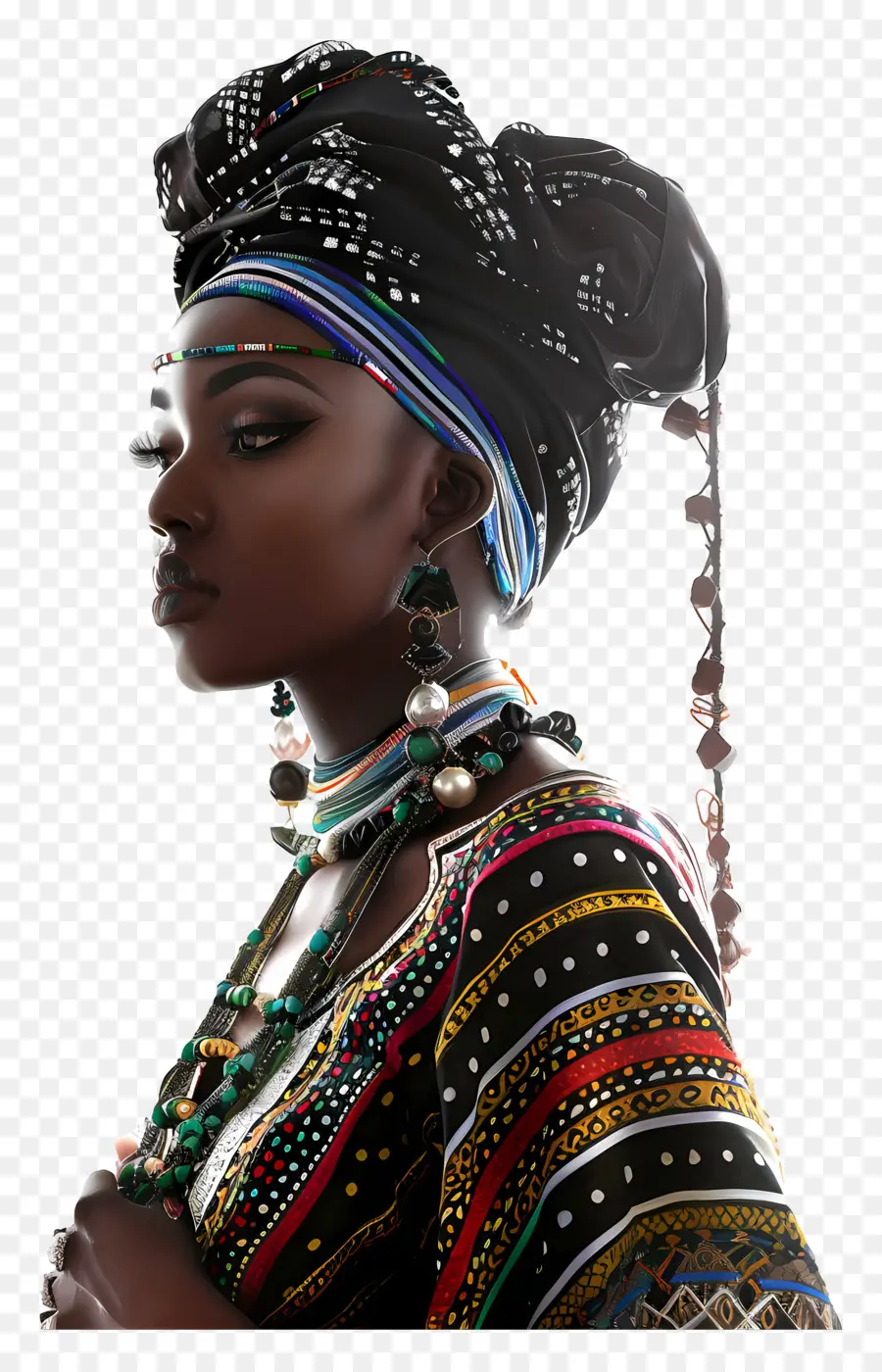 امرأة أفريقية，أزياء مستوحاة من أفريقيا PNG