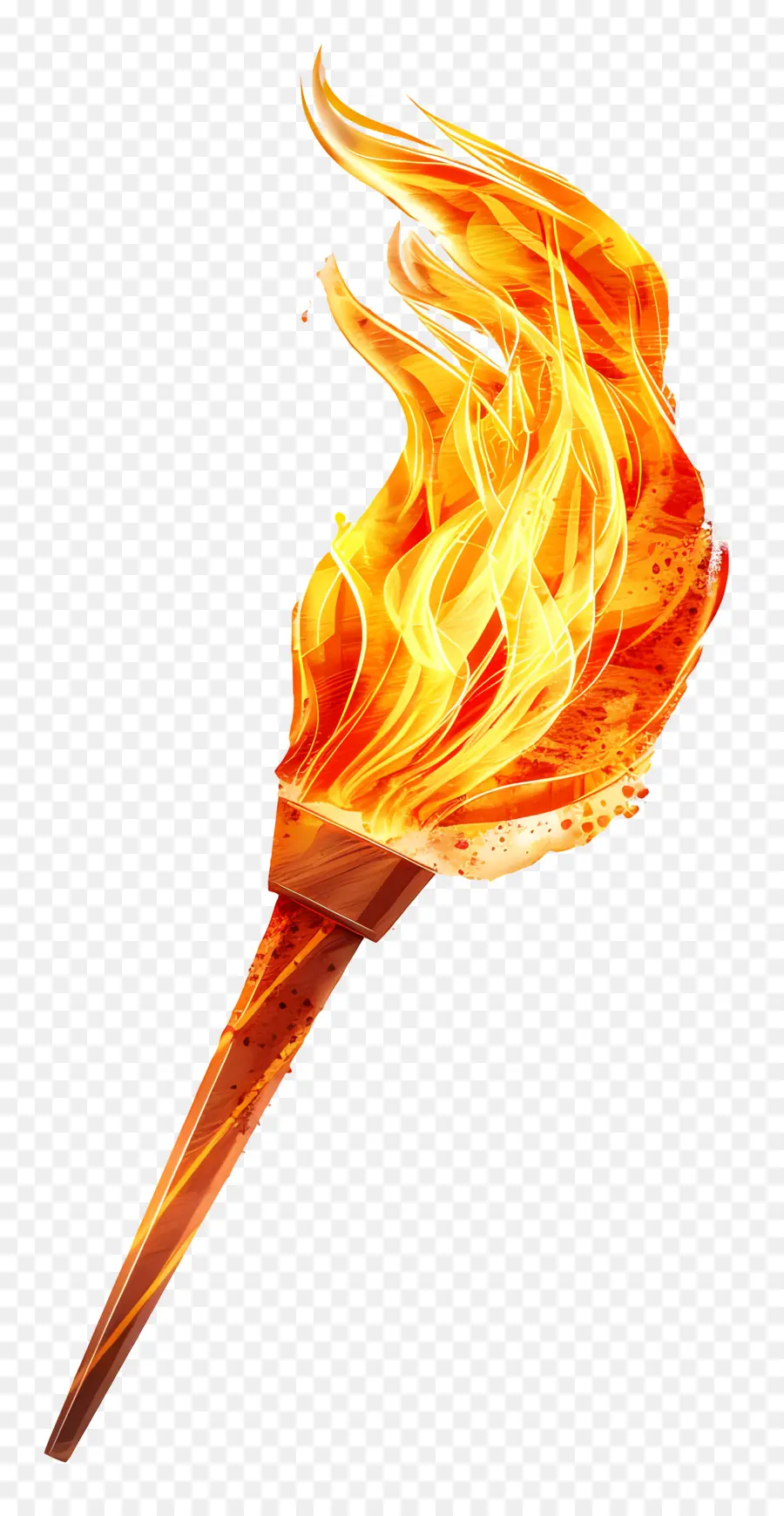 الشعلة الأولمبية，النار PNG