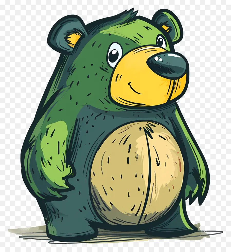 الكرتون الدب，الدب الأخضر PNG