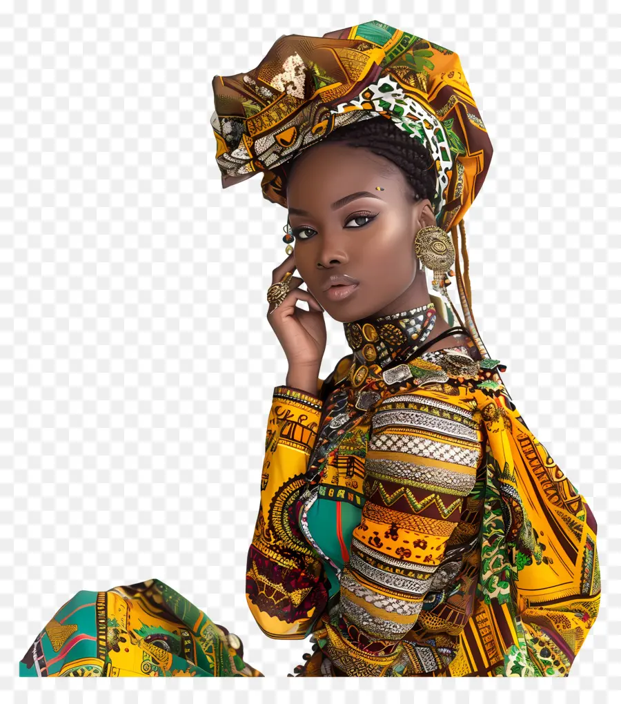 امرأة أفريقية，الملابس التقليدية الأفريقية PNG
