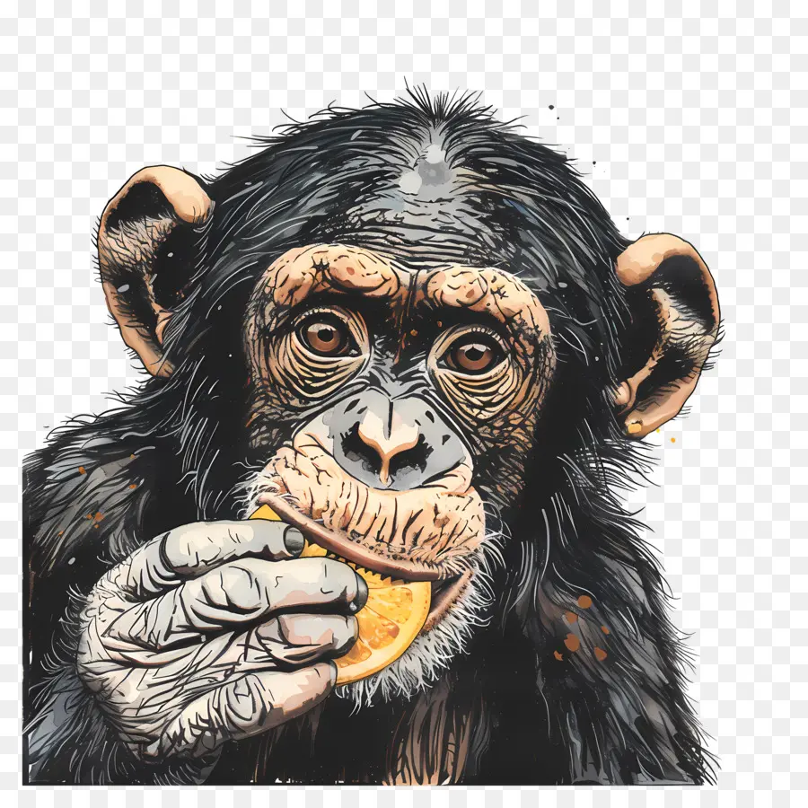 القرد，الخبز PNG