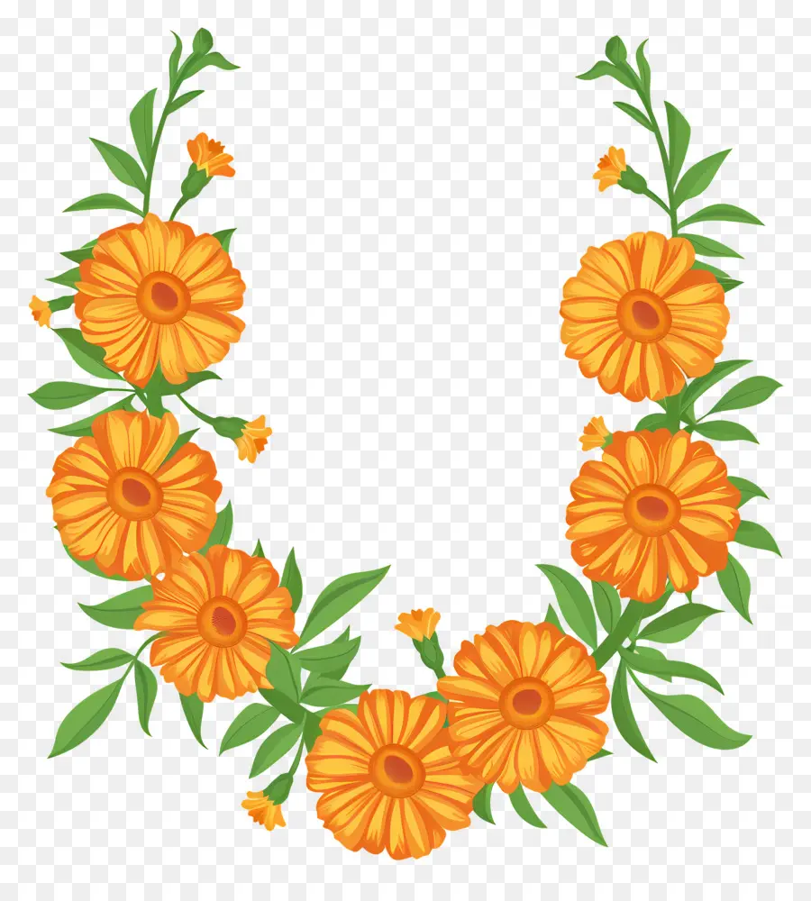 Marigold Garland，الزهور MARIGOLD PNG