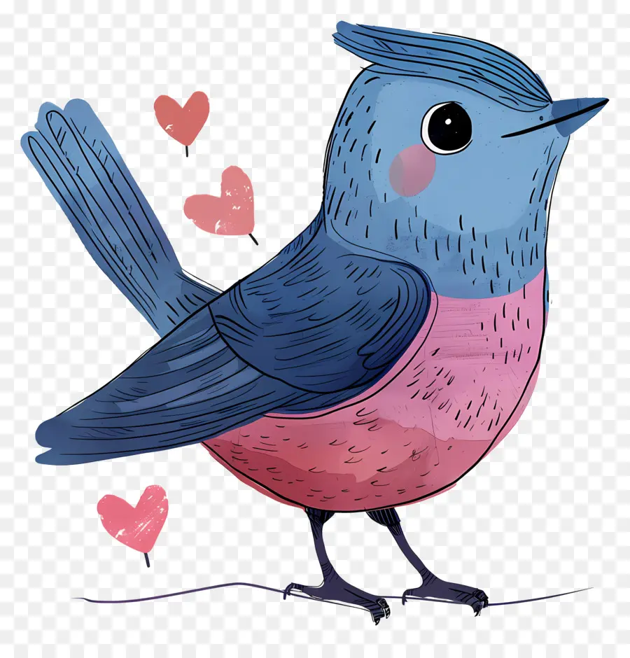 الكرتون الطيور，أجنحة على شكل قلب PNG