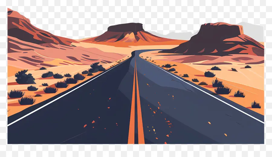 طريق الصحراء，الطريق السريع PNG