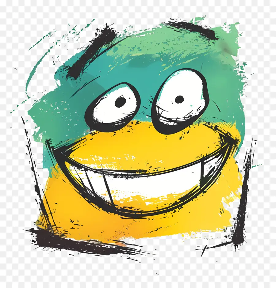الوجه المبتسم，الرسوم المتحركة الوجه PNG