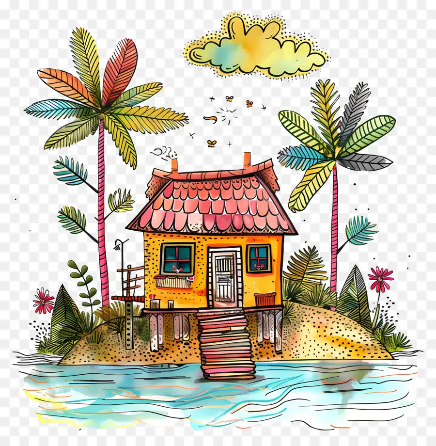 بيت الصيف，بحيرة PNG