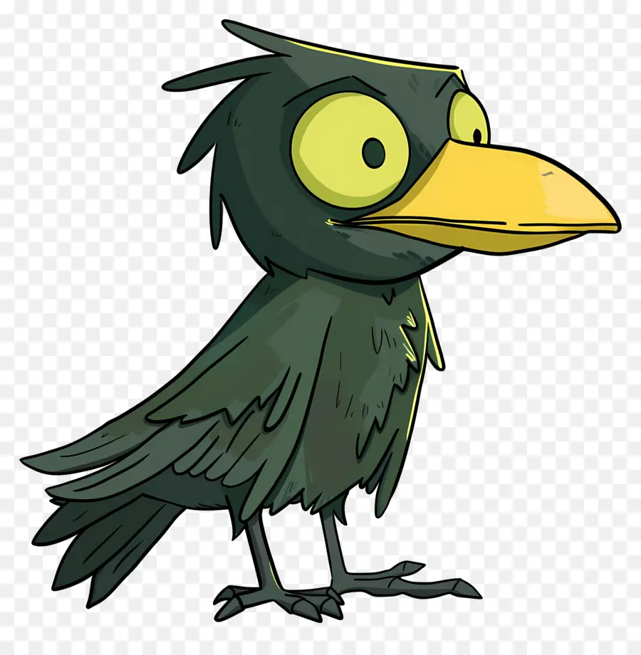 الكرتون الغراب，الطيور السوداء PNG