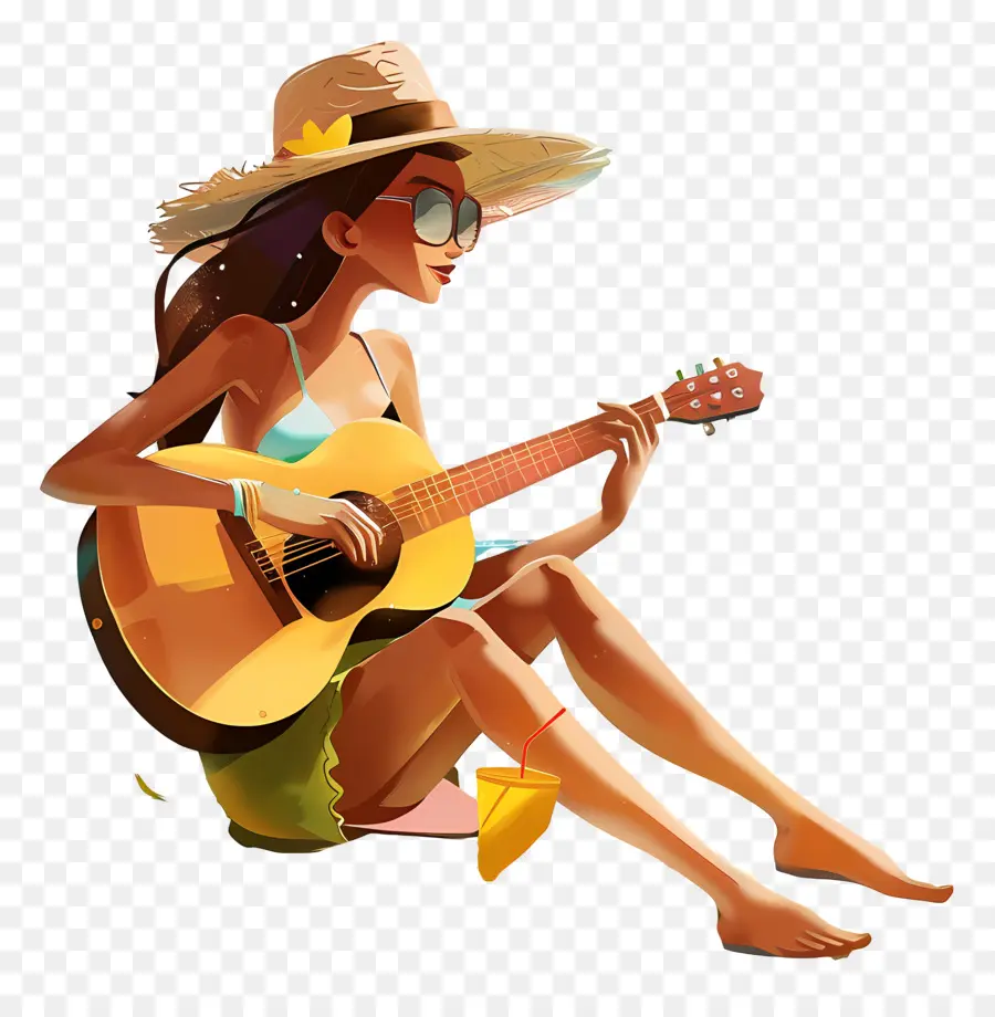 نغمات الشاطئ，امرأة شابة PNG