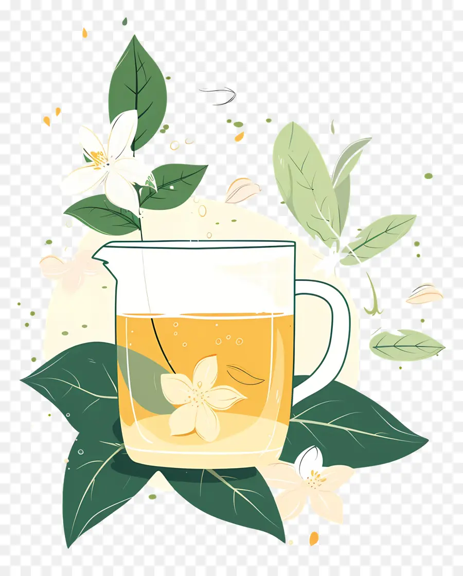 شاي الياسمين，الشاي الأخضر PNG