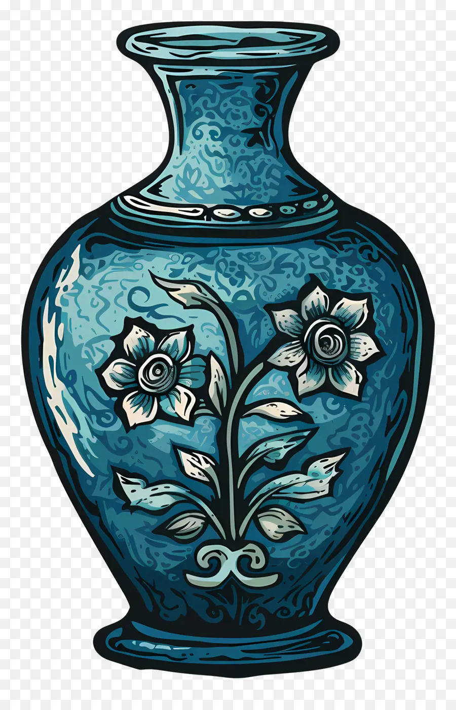 مزهرية أثرية，الأزرق إناء PNG