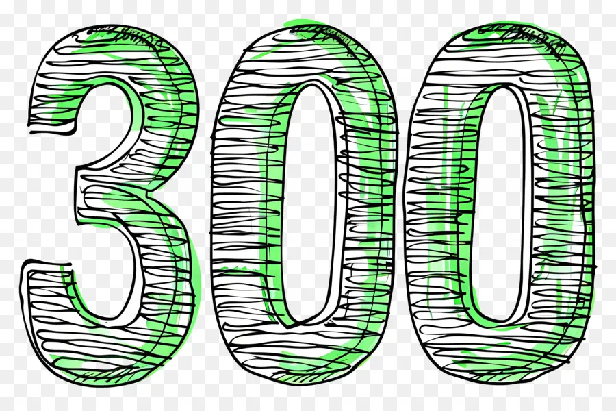 رقم 300，300 PNG