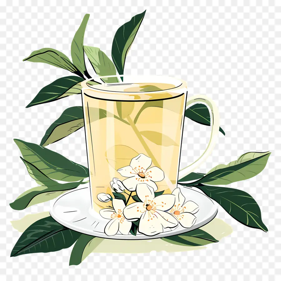 شاي الياسمين，كأس الشاي PNG
