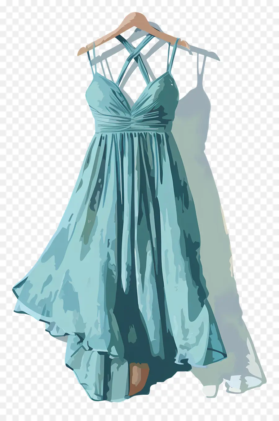 اللباس الصيف，فستان أزرق PNG